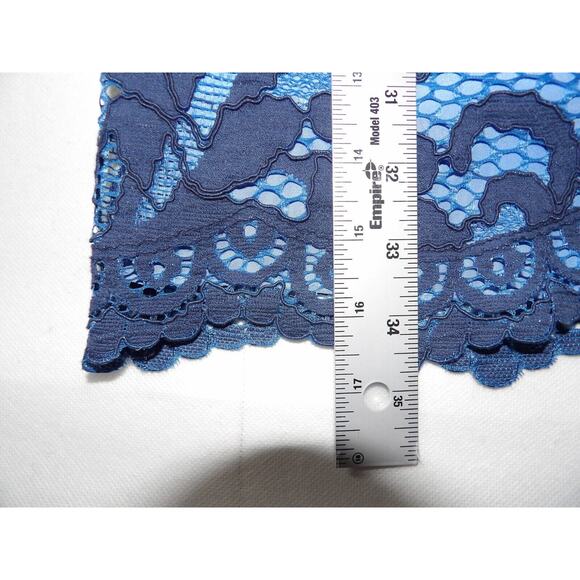 Lilly Pulitzer Sz 2 Dress Blue Lace Peplum Knee Modest Sleeveless Eyelet Keyhole - Picture 12 of 14